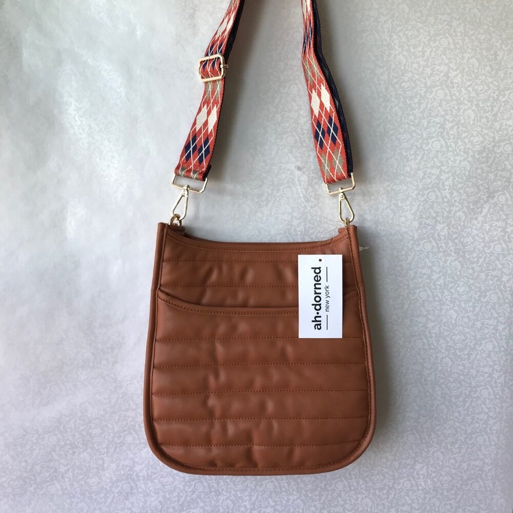 ahdorned messenger Crossbody bag guitar strap vegan leather 10.5”x 11.0” - Picture 3 of 9